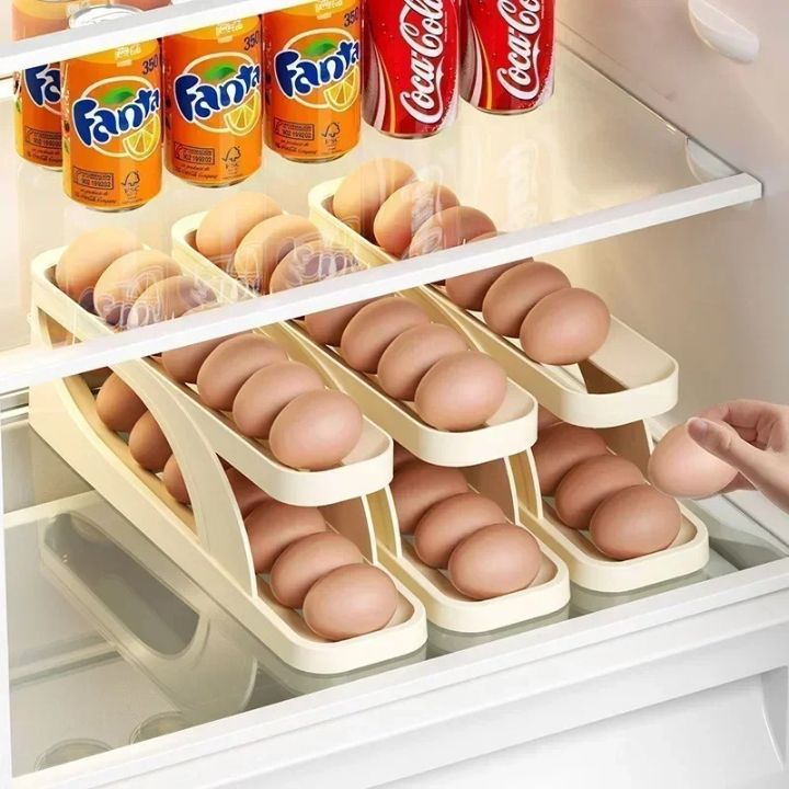 1+1 Gratis | Automatisches Eierregal – Platzsparende Kühlschranklösung