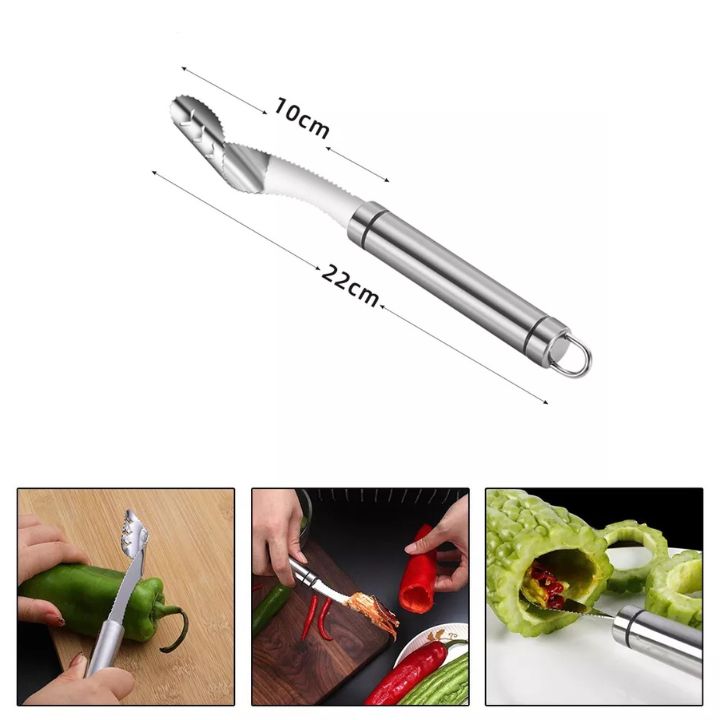 1+1 Gratis | Edelstahl-Paprikakernentferner