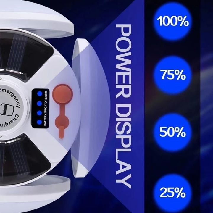 Faltbar Solar-LED-Lampe mit Clip – Bewegungsgesteuert & kabellos