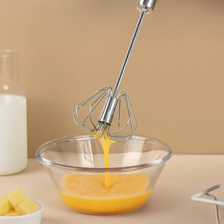 1+1 Gratis | Edelstahl Schneebesen – Halbautomatisch mit 360° Rotation