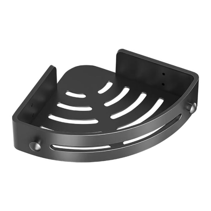 Badezimmer-Wandregal – Rostfreier Eckkorb mit Klebehalter