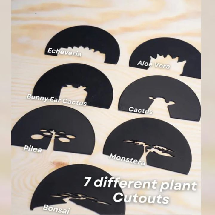 Pflanzentopf mit 7 Lichtprojektionen für Wanddeko