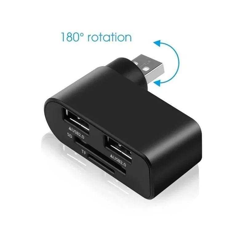 4-in-1 drehbarer USB-Hub – Mehr Anschlüsse, weniger Chaos