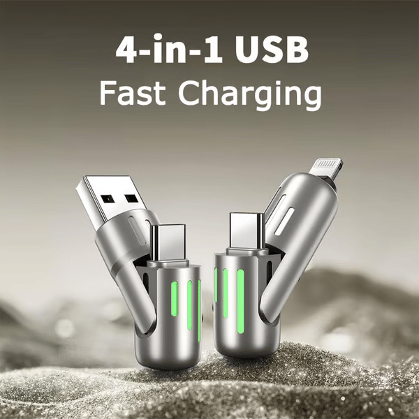 1+1 GRATIS | Schnelles 4-in-1 USB-Kabel – Universell & Langlebig