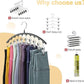 2er-Set Leggings-Organizer Kleiderbügel – mit 20 Clips für platzsparende Aufbewahrung!