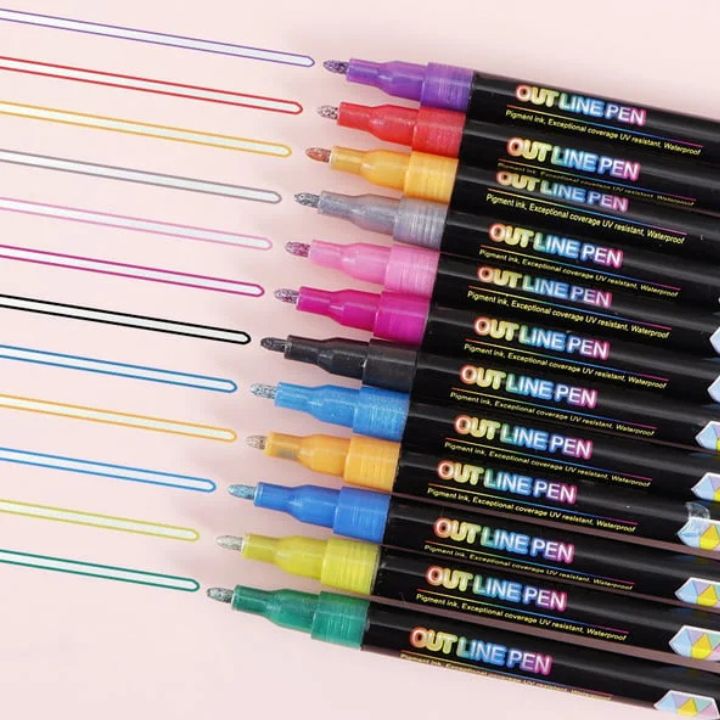 2+1 Gratis | Leuchtende Metallische Marker – Kreatives Schreiben & DIY-Kunst