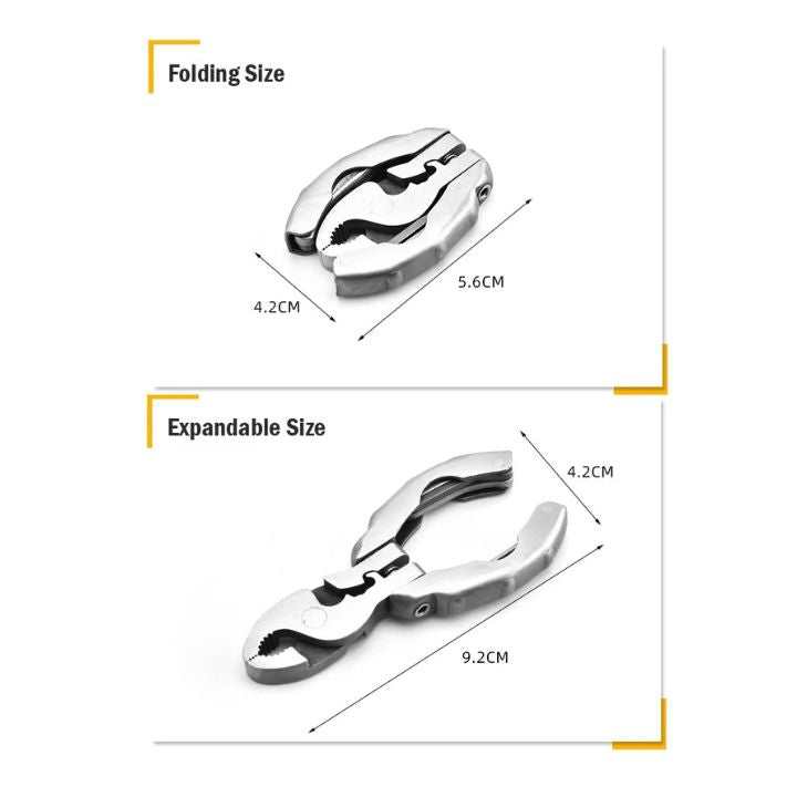 9-in-1 Edelstahl-Multifunktionszange – Kompakt & Vielseitig