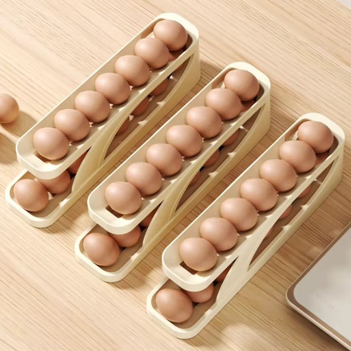 1+1 Gratis | Automatisches Eierregal – Platzsparende Kühlschranklösung