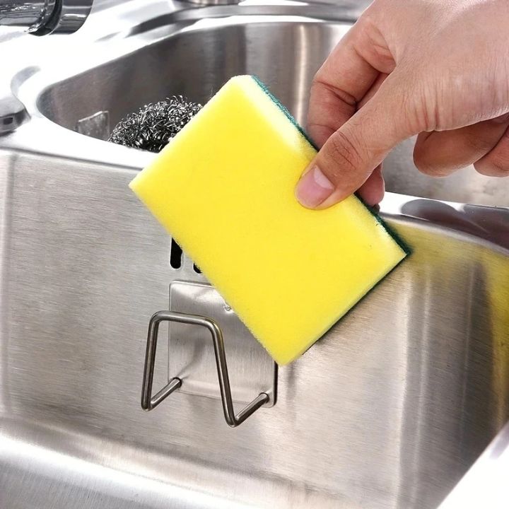 4 Stück | Edelstahl-Wandhalter – Selbstklebend und platzsparend