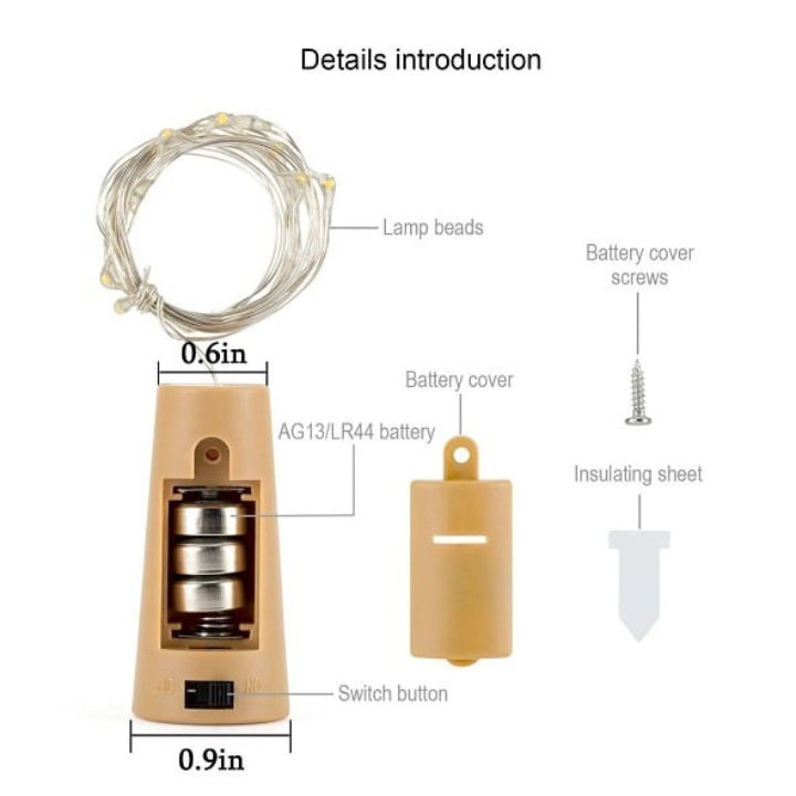5 Stück LED-Flaschenlichter – Magische DIY-Korkbeleuchtung