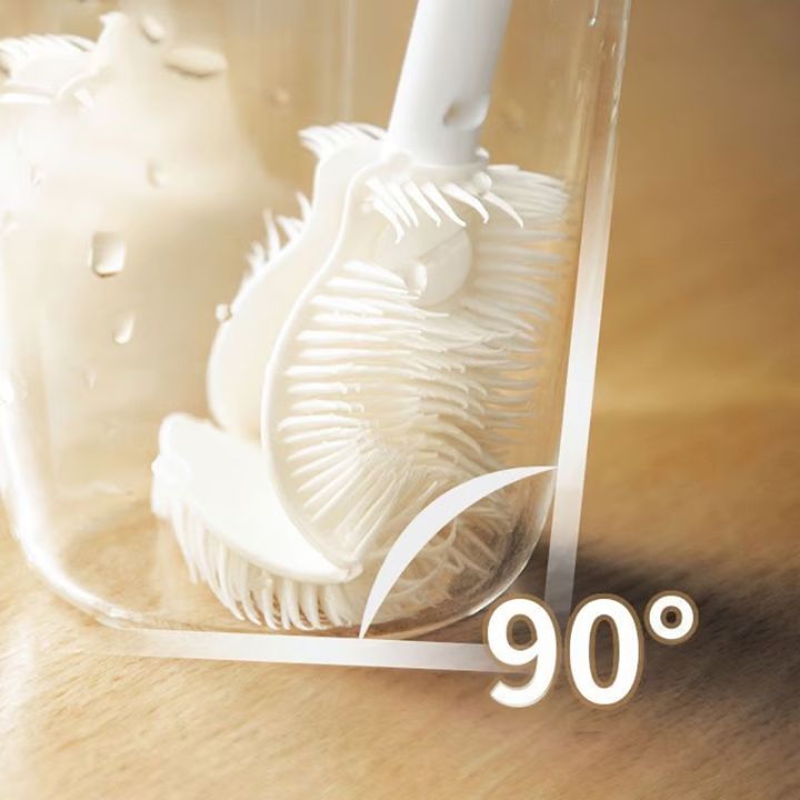 Flexibler Silikon-Flaschenbürste – Hygienereiniger für Gläser