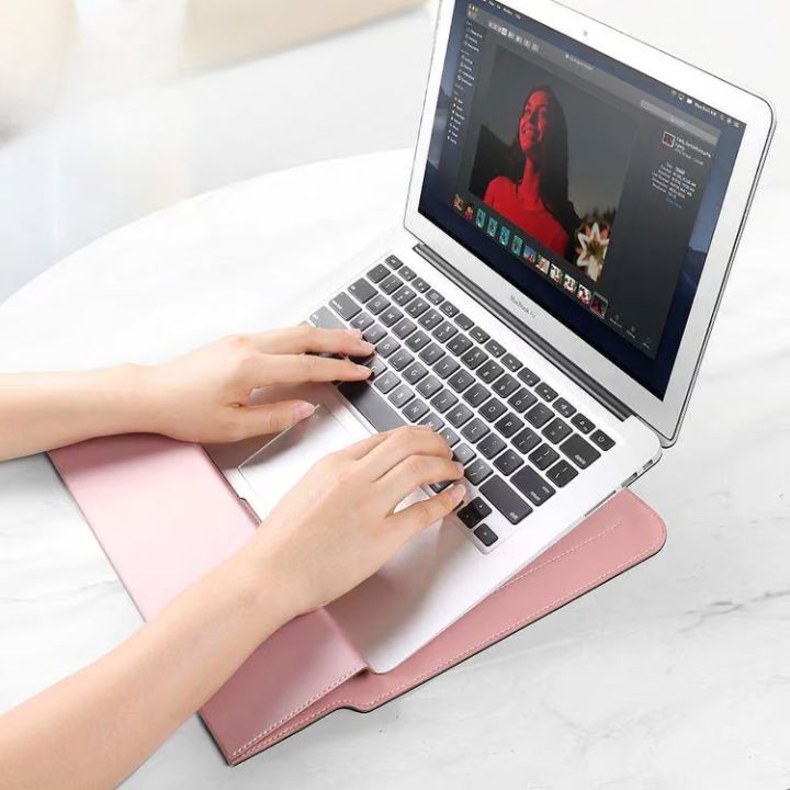 Multifunktionale Wasserdichte Laptop-Schutzhülle – PU-Leder Hülle