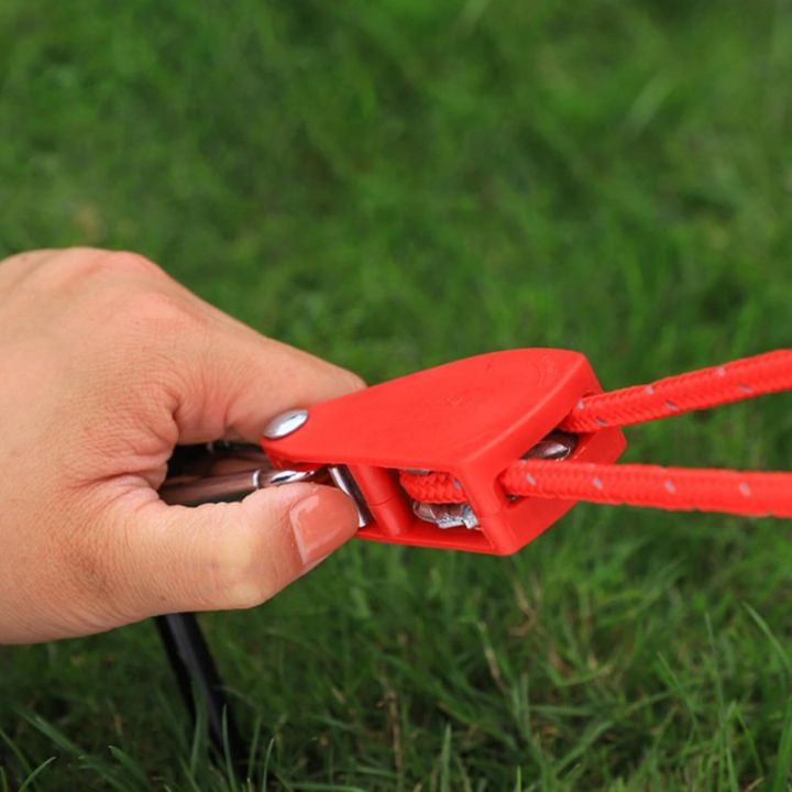 4 Stück | Verstellbares Outdoor-Campingseil – stabil, reflektierend und kompakt