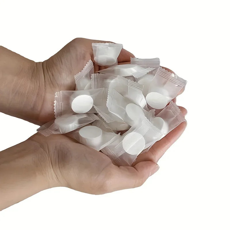 100 Stück Kompakttücher aus Baumwolle – Hygienisch und Praktisch für Unterwegs