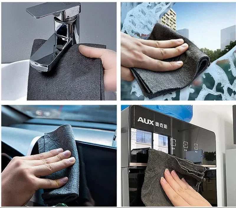 6 Stück Mikrofaser Reinigungstücher – Streifenfreie Sauberkeit auf glatten Flächen