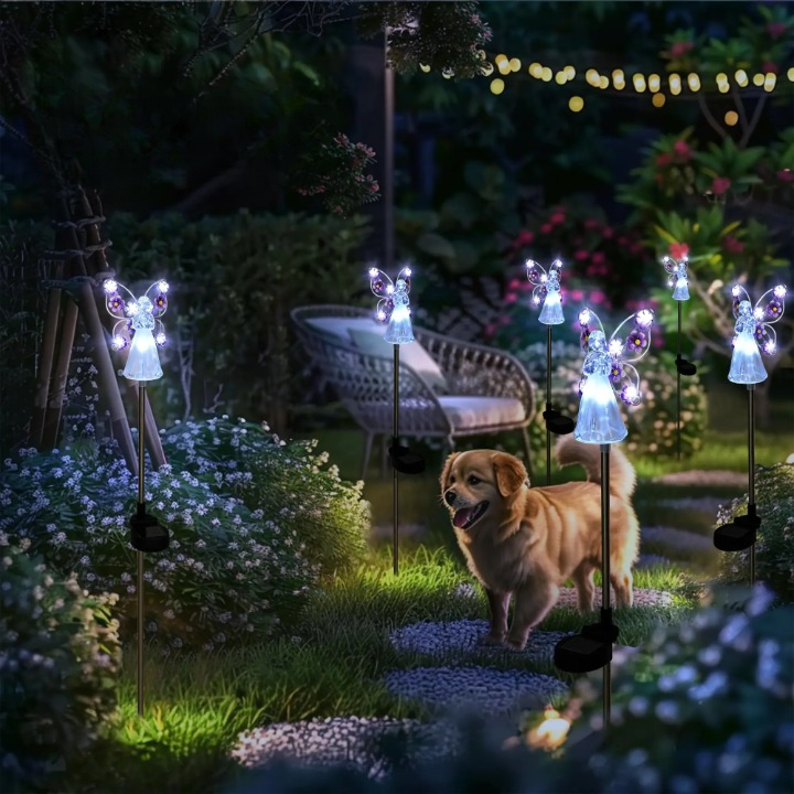 Solarbetriebene Engel-Leuchte für Garten und Gedenkstätten