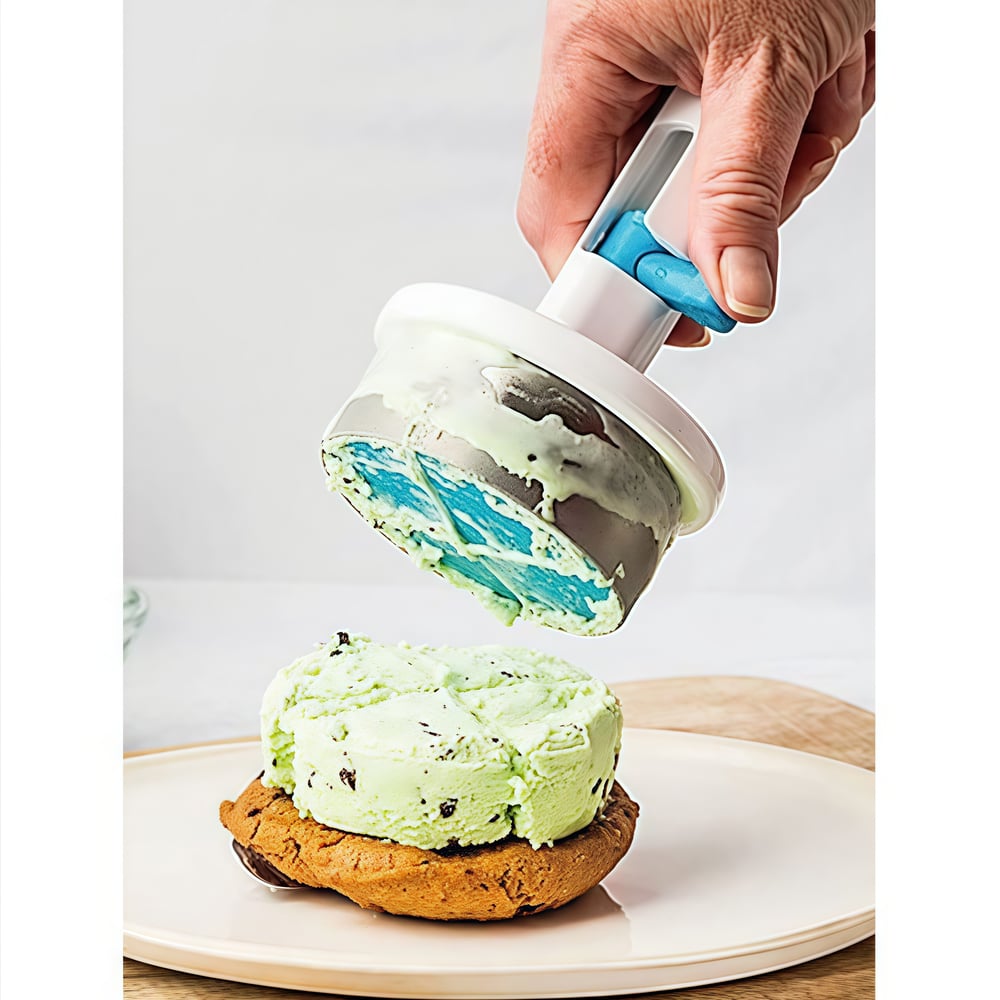 Edelstahl-Eisportionierer – Mit Einhandauslöser & ergonomischem Griff