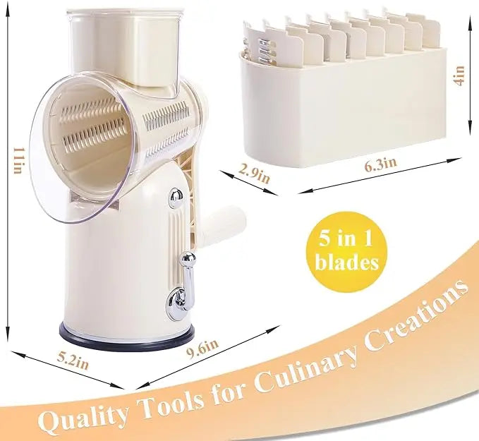 5-in-1 Küchenhacker – Müheloses Schneiden, Würfeln und Zerkleinern