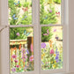Beidseitiger Fensteraufkleber mit Blumenmotiv (kann auf jede Größe zugeschnitten werden) – 1 kaufen, 1 gratis erhalten!