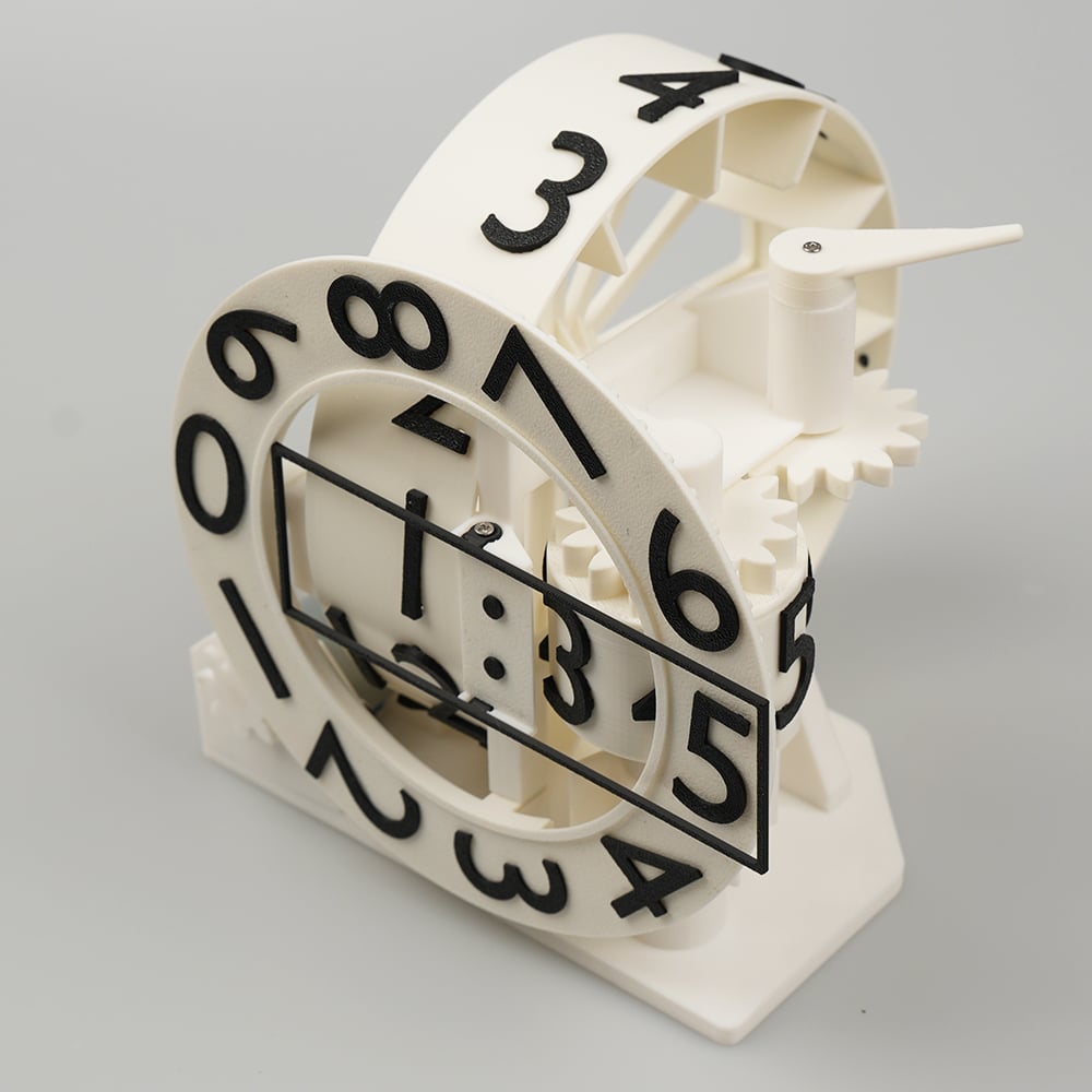 Futuristische 3D-gedruckte Elektro-Uhr – Präzise & Stilvoll