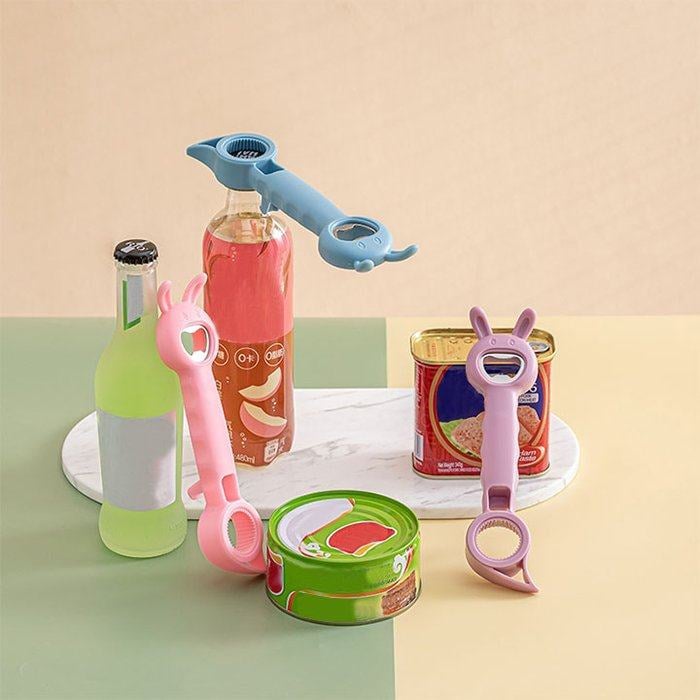 1+1 Gratis | 4-in-1 Flaschenöffner – Einfacher Griff & Vielseitiges Design