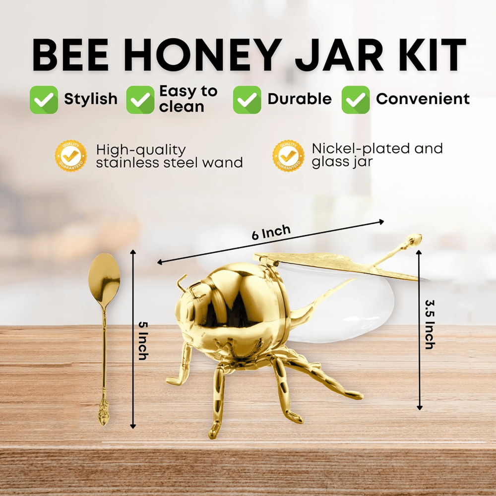 Dekoratives Bienen-Honigglas – Süße Eleganz für Ihr Zuhause