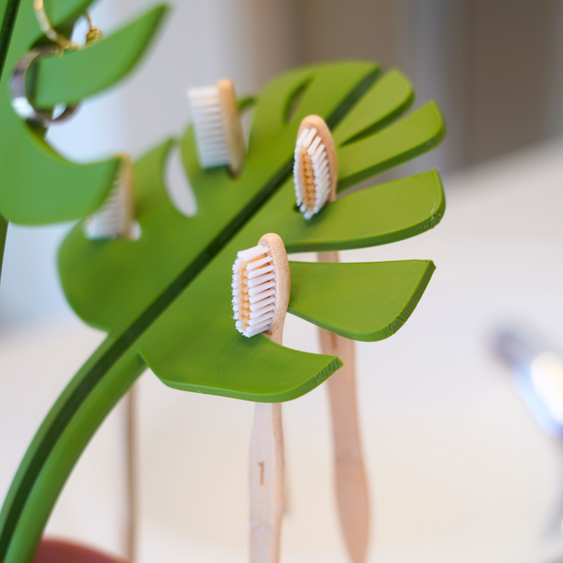 Monstera Spiegelmontierter Badezimmer-Organizer - Platzsparend mit Stilvollem Design