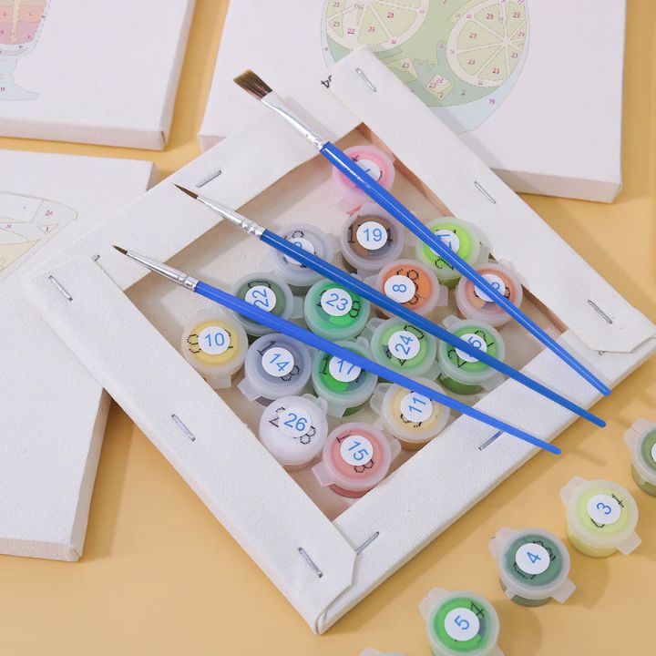 Malen nach Zahlen Mini-Set – 6 Motive für kreative Entspannung