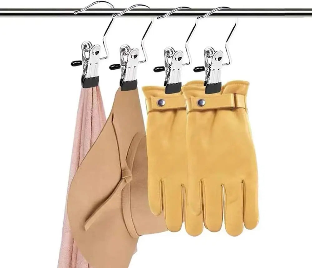 5+5 GRATIS | Rostfreie Platzsparende Wäscheklammern mit Drehhaken