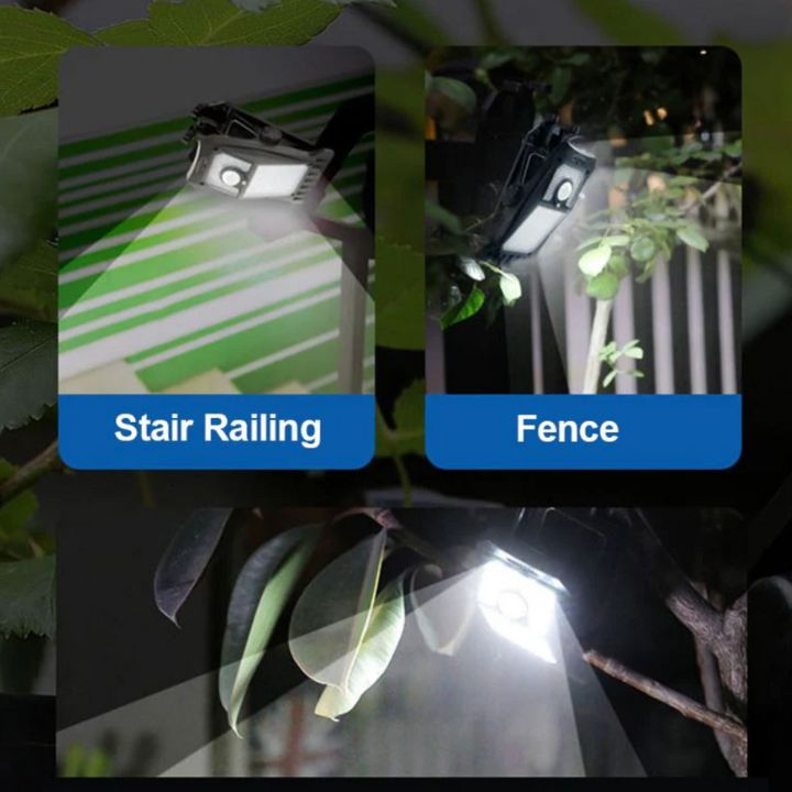 Groß Solar-LED-Außenlampe – Mit Clip & Bewegungsmelder