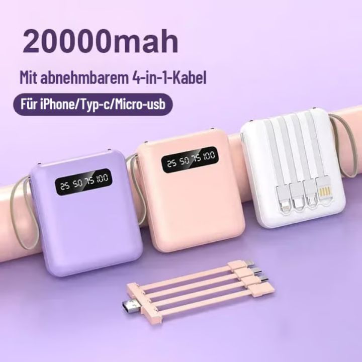 4-in-1 Powerbank Schnellladung – Kompakt & Leistungsstark