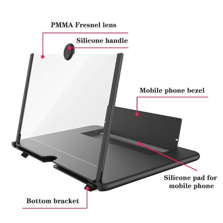 Faltbarer Handy Bildschirm-Vergrößerer – HD für Videos