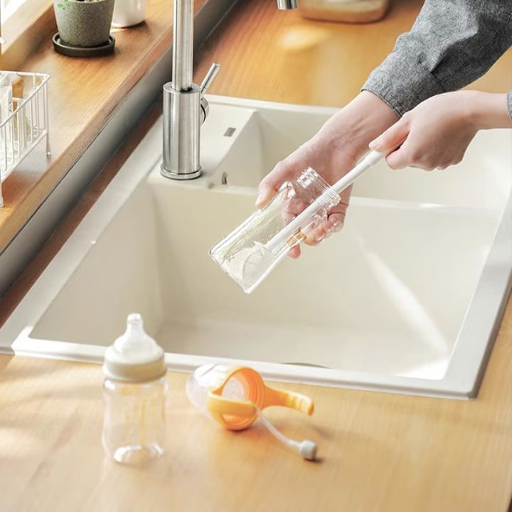 Flexibler Silikon-Flaschenbürste – Hygienereiniger für Gläser
