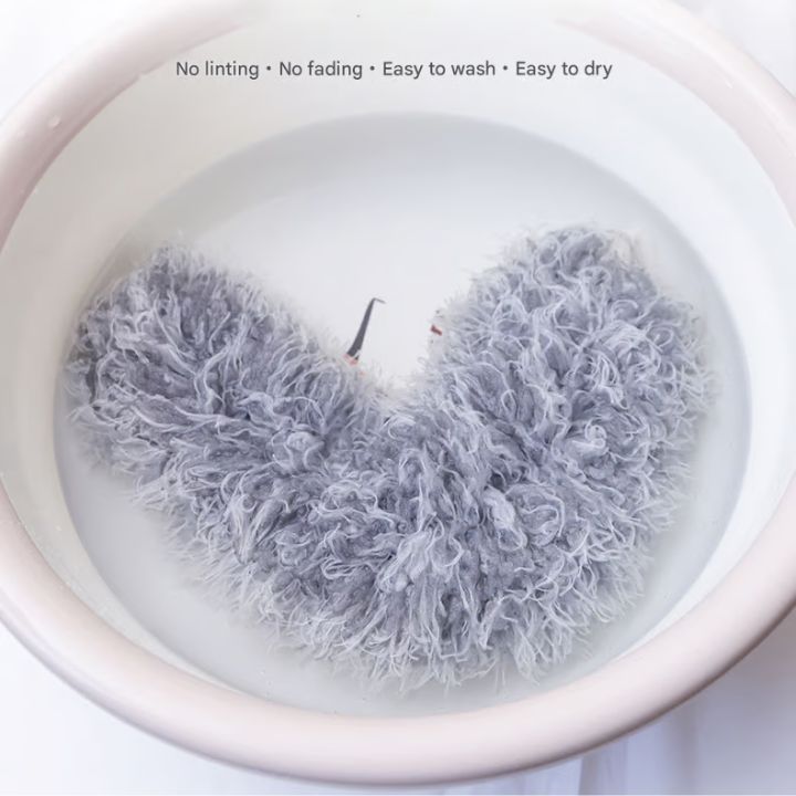 Mikrofaser-Deckenstaubwedel mit langem Stiel - Flexibel Waschbar
