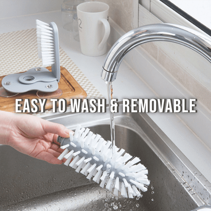 Doppelseitige Becherreinigungsbürste mit Saugnäpfen für schnelles und einfaches Spülen