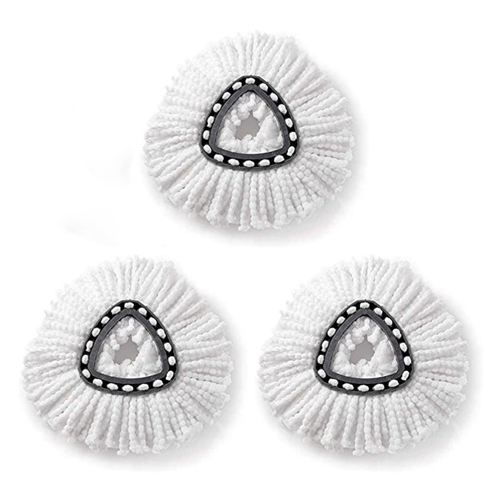 5-teiliges Ersatz-Set für Spin-Mopp – enthält 3 Mikrofaser-Mopptücher + 2 Bürsten für gründliche Reinigung!