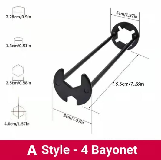 Multifunktions-Spülen-Schlüssel – 360° drehbar für enge Räume