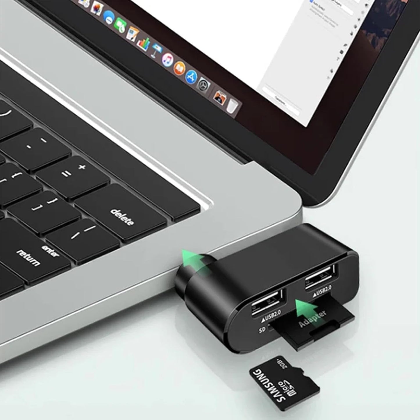 4-in-1 drehbarer USB-Hub – Mehr Anschlüsse, weniger Chaos