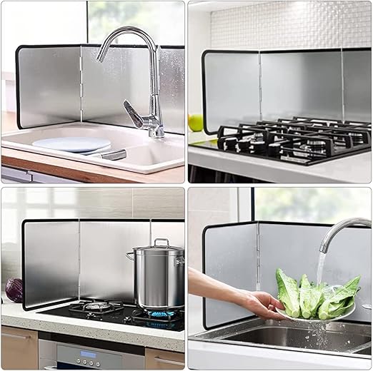 Faltbarer Spritzschutz mit Antihaftbeschichtung