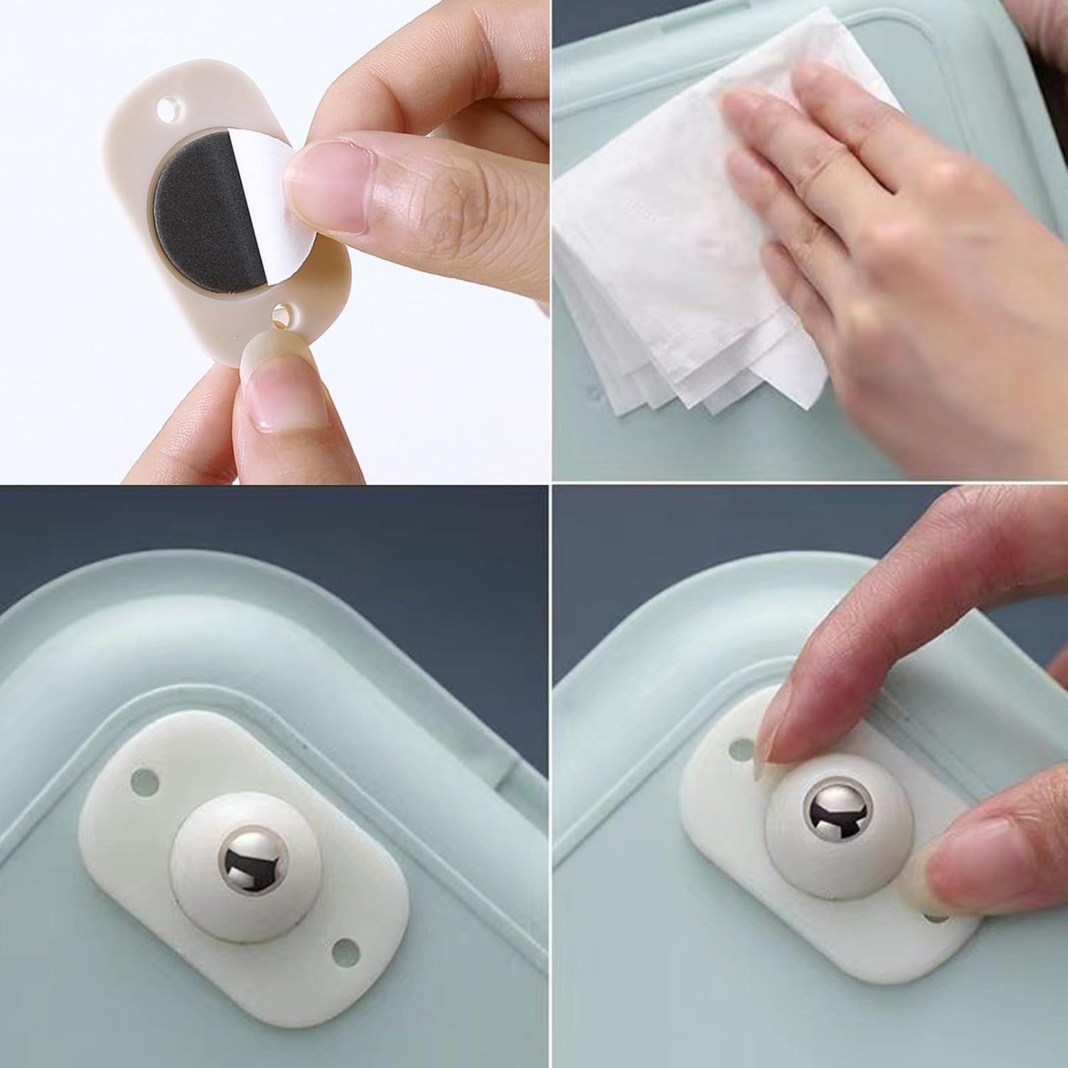 8er-Set Selbstklebende 360° Minirollen für Aufbewahrung & Möbel