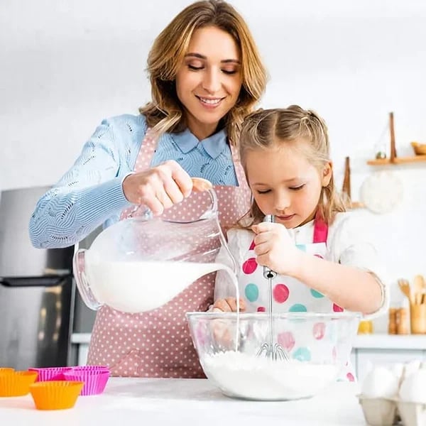 1+1 Gratis | Edelstahl Schneebesen – Halbautomatisch mit 360° Rotation