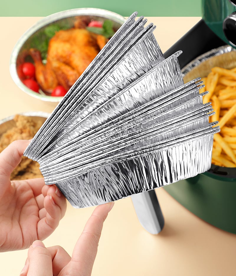 Wiederverwendbare Aluminiumfolie für Heißluftfritteusen – Keine Unordnung mehr! (30+20 Gratis)