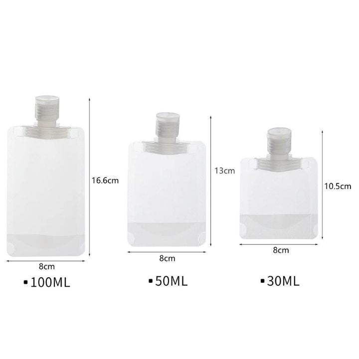 Tragbare, auslaufsichere Reisebeutel – 10-teiliges Set