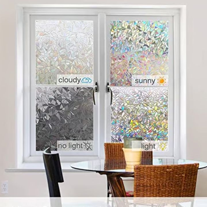 1+1 Gratis | 3D Regenbogen Fensterfolie – Sichtschutz & Deko ohne Kleber