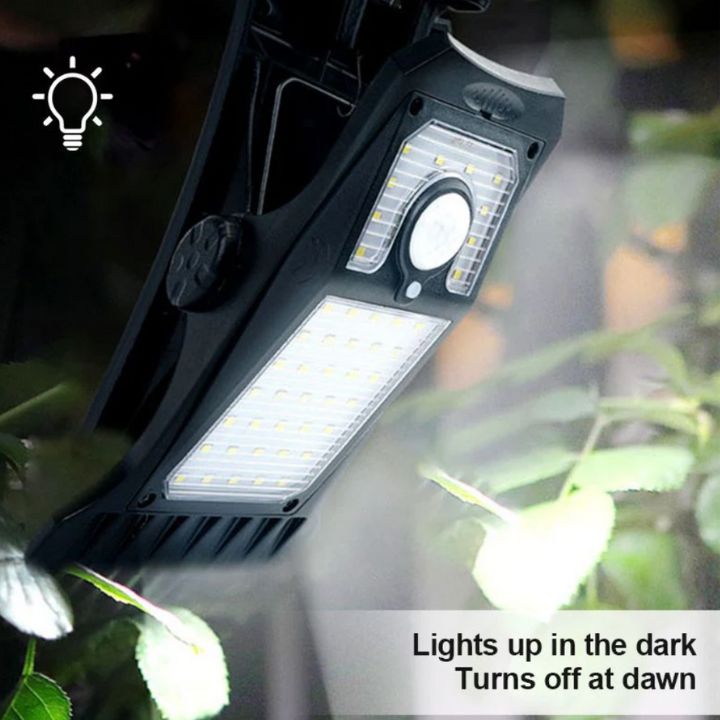 Groß Solar-LED-Außenlampe – Mit Clip & Bewegungsmelder