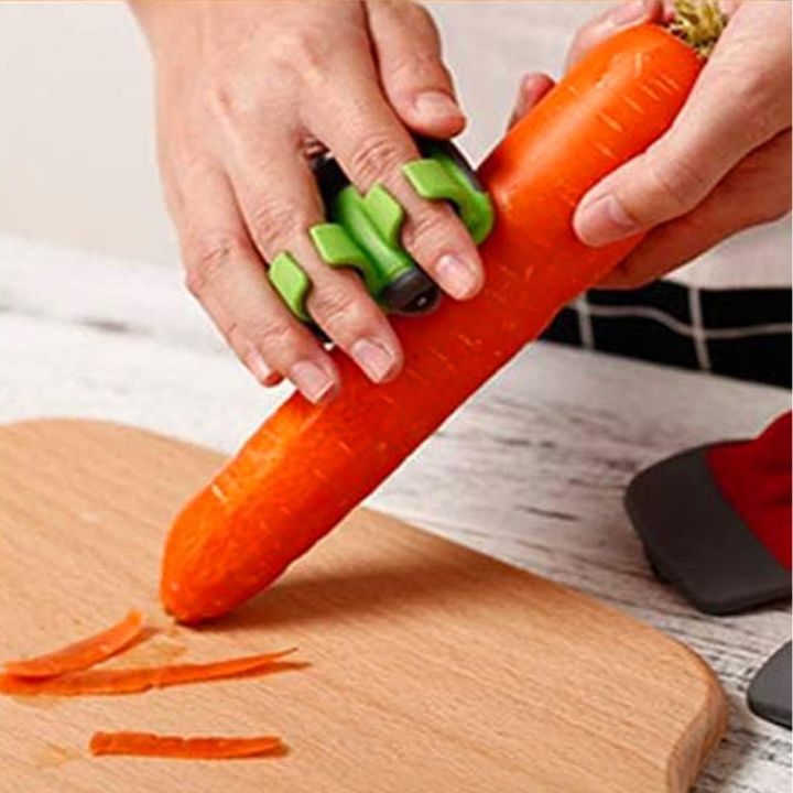 1+1 Gratis | Sicheres Schälen mit Fingergriff für Obst- und Gemüseschäler