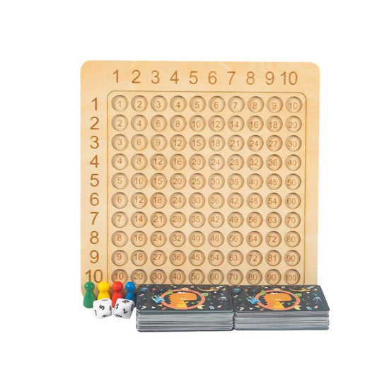 Multiplikations-Lernspiel aus Holz – Matheförderung für Kinder