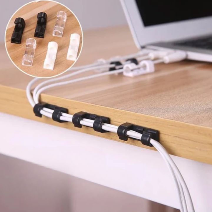 20 Stück | Selbstklebende Kabelklemmen – zur Kabelführung