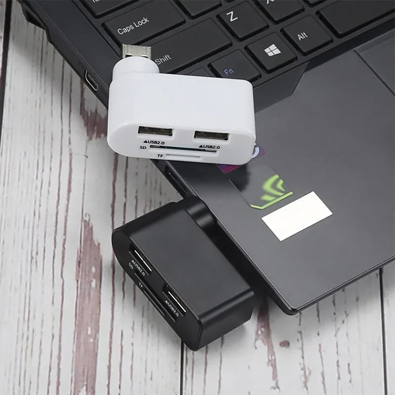 4-in-1 drehbarer USB-Hub – Mehr Anschlüsse, weniger Chaos