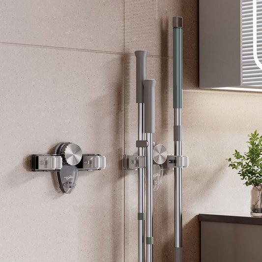 Besenklemme mit Saugnäpfen – Platzsparender Wandhalter mit Verstellbaren Haken